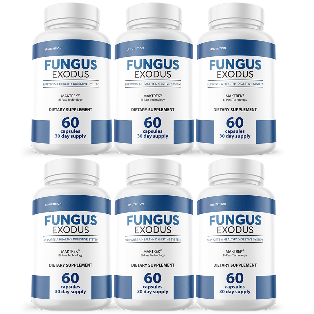 Fungus Exodus - Digestive System Dietary Supplement 60 Capsules (6 Pack)